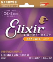 Купить струны Elixir Acoustic Phosphor Bronze NW Extra Light 10-47  по цене от 499 грн.