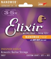 Купить струны Elixir Acoustic Phosphor Bronze NW Custom Light 11-52: цена от 499 грн.