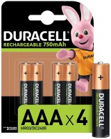 Купить аккумулятор / батарейка Duracell 4xAAA 750 mAh  по цене от 409 грн.