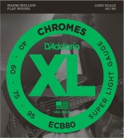 Купить струны DAddario XL Chromes Bass Flat Wound 40-95  по цене от 2220 грн.