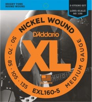 Купить струны DAddario XL Nickel Wound Bass 5-String 50-135  по цене от 1390 грн.