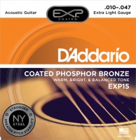 Купити струни DAddario EXP Coated Phosphor Bronze 10-47  за ціною від 595 грн.