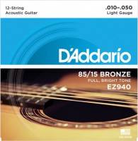 Купить струны DAddario 85/15 Bronze 12-String 10-50  по цене от 460 грн.