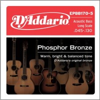 Купить струны DAddario Phosphor Bronze Acoustic Bass 5-String 45-130  по цене от 1676 грн.