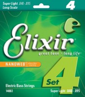 Купить струны Elixir Bass Nanoweb 40-95  по цене от 2294 грн.