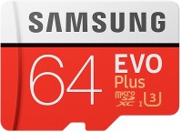 Купить карта памяти Samsung EVO Plus 100 Mb/s microSDXC UHS-I U3 (64Gb) по цене от 329 грн.