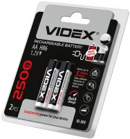 Купить аккумулятор / батарейка Videx 2xAA 2500 mAh  по цене от 189 грн.
