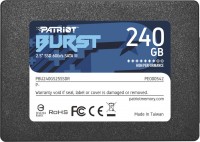 Купить SSD Patriot Memory Burst (PBU240GS25SSDR) по цене от 2132 грн.