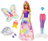 Купить кукла Barbie Dreamtopia with 3 Fairytale Costumes FJD08  по цене от 919 грн.