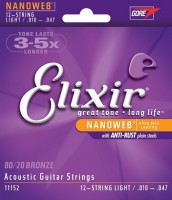 Купить струны Elixir Acoustic 80/20 Bronze NW 12-String 10-47  по цене от 1436 грн.