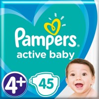 Купити підгузки Pampers Active Baby 4 Plus (/ 45 pcs) за ціною від 389 грн.