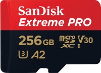 Купить карта памяти SanDisk Extreme Pro V30 A2 microSDXC UHS-I U3 (256Gb) по цене от 1428 грн.