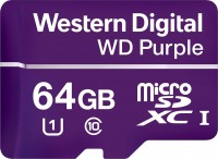 Купить карта памяти WD Purple microSD (Purple microSDXC 64Gb) по цене от 949 грн.