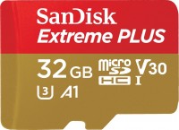 Купить карта памяти SanDisk Extreme Plus V30 A1 microSDHC UHS-I U3 (32Gb) по цене от 399 грн.