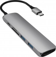 Купить картридер / USB-хаб Satechi Slim Aluminum Type-C Multi-Port Adapter V2: цена от 2693 грн.