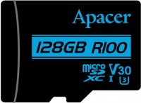 Купити карта пам'яті Apacer microSDXC R100 UHS-I U3 Class 10 (128Gb) за ціною від 431 грн.