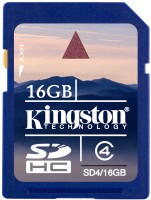 Купити карта пам'яті Kingston SDHC Class 4 за ціною від 315 грн.