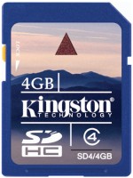 Купить карта памяти Kingston SDHC Class 4 (4Gb) по цене от 160 грн.