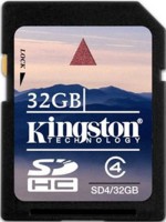 Купить карта памяти Kingston SDHC Class 4 (32Gb) по цене от 518 грн.
