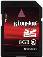 Купить карта памяти Kingston SDHC Class 10 (8Gb) по цене от 321 грн.