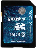 Купить карта памяти Kingston SDHC 100x Class 10 (16Gb) по цене от 119 грн.