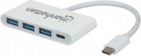 Купить картридер / USB-хаб MANHATTAN SuperSpeed USB-C 3.1 Gen 1 Hub with PD: цена от 1221 грн.