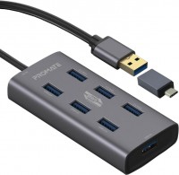 Купить картридер / USB-хаб Promate EzHub-7: цена от 999 грн.