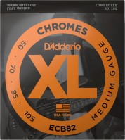 Купить струны DAddario XL Chromes Bass Flat Wound 50-105: цена от 2220 грн.