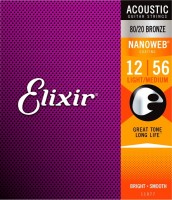 Купить струны Elixir Acoustic 80/20 Bronze NW Light-Medium 12-56: цена от 868 грн.