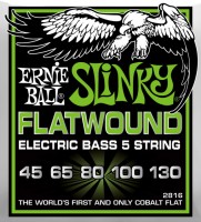 Купить струны Ernie Ball Slinky Flatwound Bass 5-String 45-130  по цене от 2792 грн.