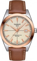 Купить наручний годинник TISSOT Gentleman Powermatic 80 Silicium Solid 18k Gold Bezel T927.407.46.261.00: цена от 72090 грн.