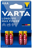 Купить аккумулятор / батарейка Varta LongLife Max Power 4xAAA: цена от 105 грн.