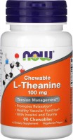 описание, цены на Now Chewable L-Theanine 100 mg