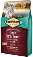 Купить корм для кошек Carnilove Adult Sterilised with Fresh Carp/Trout 6 kg: цена от 2261 грн.