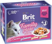 Купить корм для кошек Brit Premium Pouch Family Plate Jelly 12 pcs: цена от 308 грн.