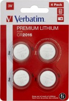 Купить аккумулятор / батарейка Verbatim Premium 4xCR2016: цена от 52 грн.