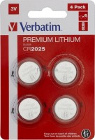 Купить аккумулятор / батарейка Verbatim Premium 4xCR2025  по цене от 49 грн.