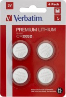 Купить аккумулятор / батарейка Verbatim Premium 4xCR2032  по цене от 49 грн.