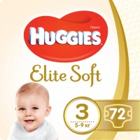 Купить подгузники Huggies Elite Soft 3 (/ 72 pcs) по цене от 785 грн.