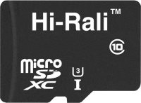 Купить карта памяти Hi-Rali microSD class 10 UHS-I U3 + SD adapter (microSDXC class 10 UHS-I U3 64GB + SD adapter) по цене от 164 грн.