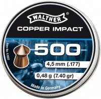 Купить пули и патроны Umarex Walther Copper Impact 4.5 mm 0.48 g 500 pcs  по цене от 454 грн.