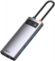 Купити кардридер / USB-хаб BASEUS Metal Gleam Series 6-in-1 Multifunctional Type-C Hub  за ціною від 899 грн.