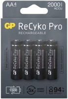 Купить аккумулятор / батарейка GP ReCyko Pro 4xAA 2000 mAh  по цене от 531 грн.