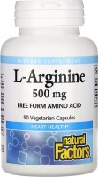 Купить аминокислоты Natural Factors L-Arginine 500 mg (90 cap) по цене от 634 грн.