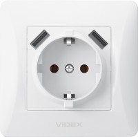 Купить розетка Videx VF-BNSK1GU2-W: цена от 439 грн.