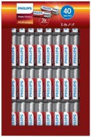 Купить аккумулятор / батарейка Philips Power Alkaline 40xAAA  по цене от 459 грн.
