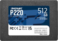 Купить SSD Patriot Memory P220 (P220S512G25) по цене от 1249 грн.