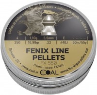 Купить пули и патроны Coal Fenix Line 5.5 mm 1.10 g 250 pcs: цена от 392 грн.