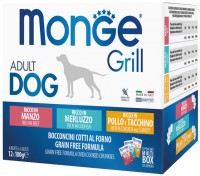 Купить корм для собак Monge Grill Pouches Chicken/Turkey/Beef/Cod Fish 12 pcs: цена от 430 грн.