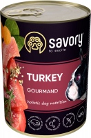 Купить корм для собак Savory Gourmand Turkey Pate 400 g  по цене от 119 грн.